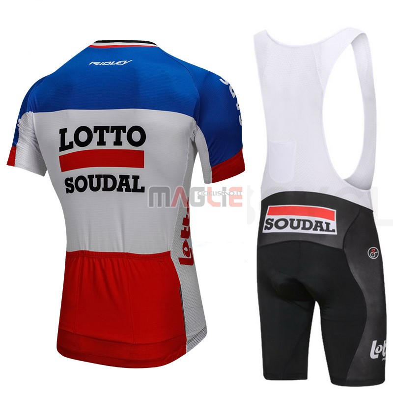 Maglia Lotto Soudal Manica Corta 2018 Blu e Rosso - Clicca l'immagine per chiudere